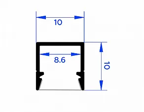 Профиль накладной Ambrella Light GP GP1650BK