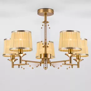 Люстра на штанге Eurosvet Amalfi 60081/5 золотая бронза