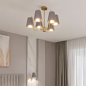 Люстра на штанге Eurosvet Topanga 60173/6 латунь