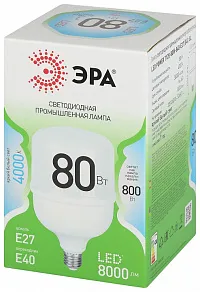 Лампа светодиодная Эра Green Line E27/E40 80Вт 4000K LED POWER T120-80W-840-E27/E40 GL