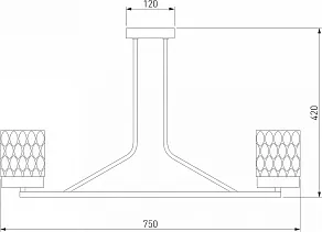 Люстра на штанге Eurosvet Calle 60127/8 латунь