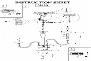Подвесная люстра Eglo ПРОМО Falcado 1 39123
