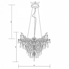 Подвесная люстра Divinare Salice 3132/16 SP-9