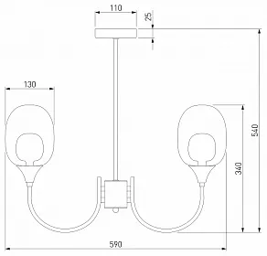 Люстра на штанге Eurosvet Spritz 70217/6 латунь