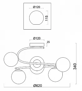 Потолочная люстра Freya Galaxy FR5013PL-06CH