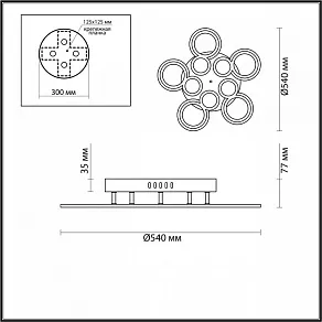 Потолочная люстра Lumion Ledio 5264/84CL