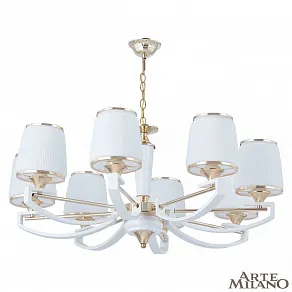 Подвесная люстра Arte Milano Florentia-2457 302457/8 Wh/Gd