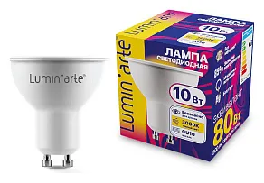 Лампа светодиодная Luminarte  GU10 10Вт 3000K LSTD-PAR16-10W3KGU10
