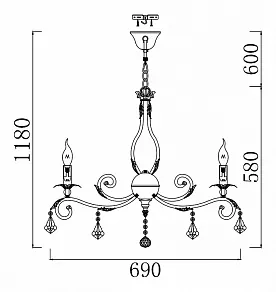Подвесная люстра Maytoni Templiers H105-08-W