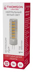 Лампа светодиодная Thomson G4 G4 7Вт 4000K TH-B4208
