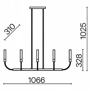 Люстра на штанге Maytoni Deja Vu MOD423CL-08C