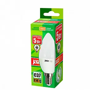 Лампа светодиодная Jazzway  E14 5Вт 3000K PLED-ECO-C37 5w E14 3000K