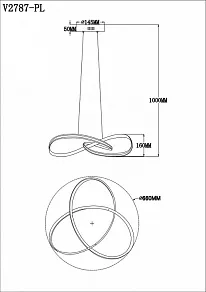 Подвесной светильник Moderli Ello V2787-PL