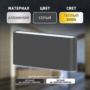Накладной светильник Эра WL41 GR Б0054418