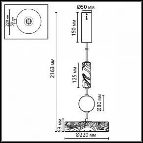 Подвесной светильник Odeon Light Riviera 5450/32LB