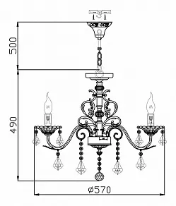 Подвесная люстра Maytoni Vivaldi ARM400-05-W