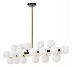 Люстра на штанге LUMINA DECO Marsiada LDP 6033-24 BK+GD
