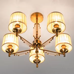 Люстра на штанге Eurosvet Amalfi 60081/5 золотая бронза