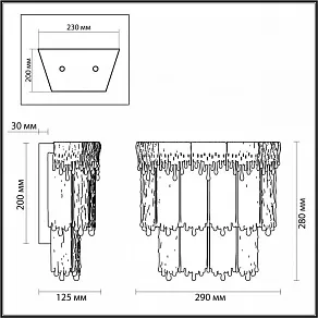 Накладной светильник Odeon Light Cleo 5091/20WL