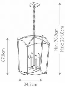 Подвесная люстра Feiss Thayer QN-THAYER-4P-ADB