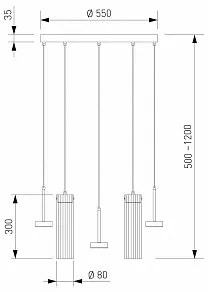 Подвесная люстра Eurosvet Quarzo 301102 LED латунь