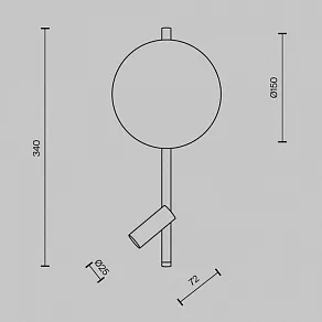 Бра с подсветкой Maytoni Solution MOD450WL-L9B3K