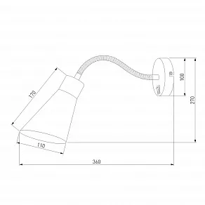Бра Eurosvet Pronto 70080/1 черный