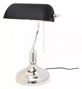 Настольная лампа декоративная LUMINA DECO Banker LDT 305 BK+CHR