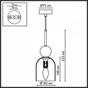 Подвесной светильник Odeon Light MIDCENT 4359/1B