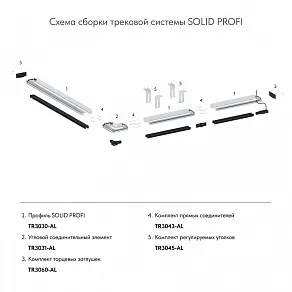 Соединитель профилей линейный Denkirs 304 TR3043-AL