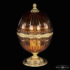 Настольная лампа декоративная Bohemia Ivele Crystal 5680 5680L/22 G Amber/M-1G