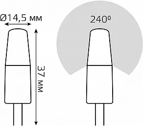 Лампа светодиодная Gauss Elementary G4 3Вт 3000K 18713