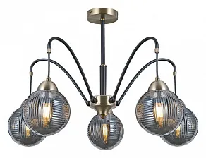 Люстра на штанге ILLUMICO  IL0433-5PSQ-79 BK AB