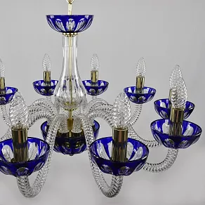 Подвесная люстра Bohemia Ivele Crystal Ivele Crystal 1 1308/10/240 G Cl/Clear-Blue/H-1H