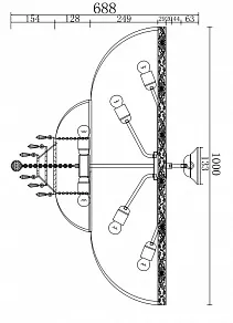 Люстра на штанге Maytoni Palace DIA890-CL-18-G