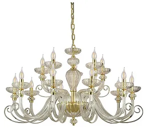 Подвесная люстра Newport ANNETTE 8620+5/C mat.soft gold clear