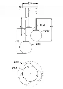 Подвесной светильник Maytoni Basic form MOD321PL-03G