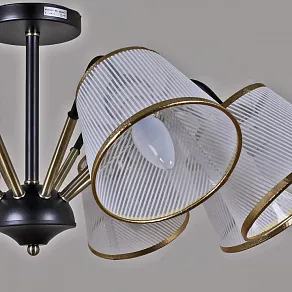 Люстра на штанге ILLUMICO  IL0344-8CSQ-79 BK AB