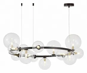 Подвесная люстра LUMINA DECO MERIDO LDP 7033-15 BK+CL