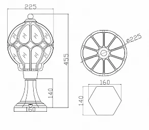 Наземный низкий светильник Maytoni Via O024FL-01G