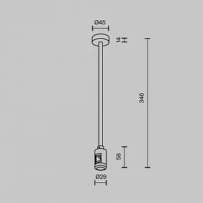 Основание на штанге Maytoni Accessories for tracks Flarity TRA158С-S1-BS