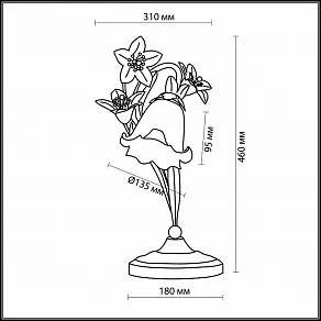 Настольная лампа декоративная Odeon Light Vergina 1511/1T