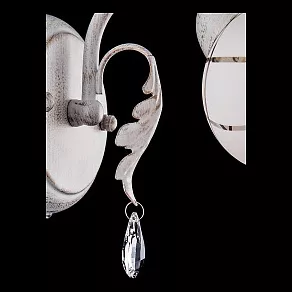 Бра Eurosvet 70001 70001/1 белый с золотом/прозрачный хрусталь