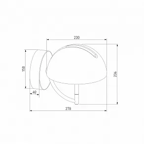 Бра Eurosvet Emisfero 50083/1 LED золото