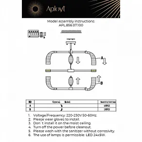 Люстра на штанге Aployt Solandzh APL.856.07.100