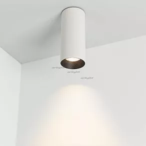 Накладной светильник Arlight SP-POLO-SURFACE-R65-8W Warm3000 (WH-BK, 40 deg) 027509