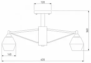 Люстра на штанге Eurosvet Takara 70135/5 кофе