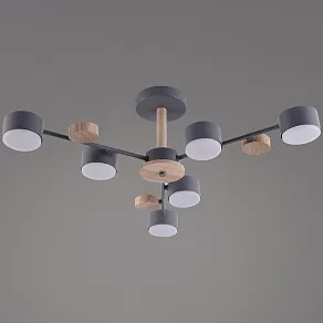 Люстра на штанге Reluce  03758-0.3-06 GREY+WOOD GX53