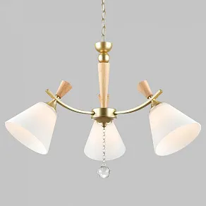 Подвесная люстра Imex MD.6132 MD.6132-3-P-GD+WOOD