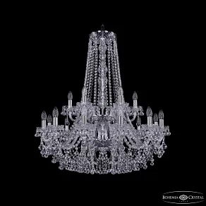 Подвесная люстра Bohemia Ivele Crystal 1409 1409/12+6/300/h-94/2d Ni